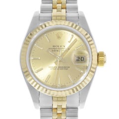 Rolex Datejust 26mm 18K Yellow Gold Steel Champagne Dial Automatic Watch 79173