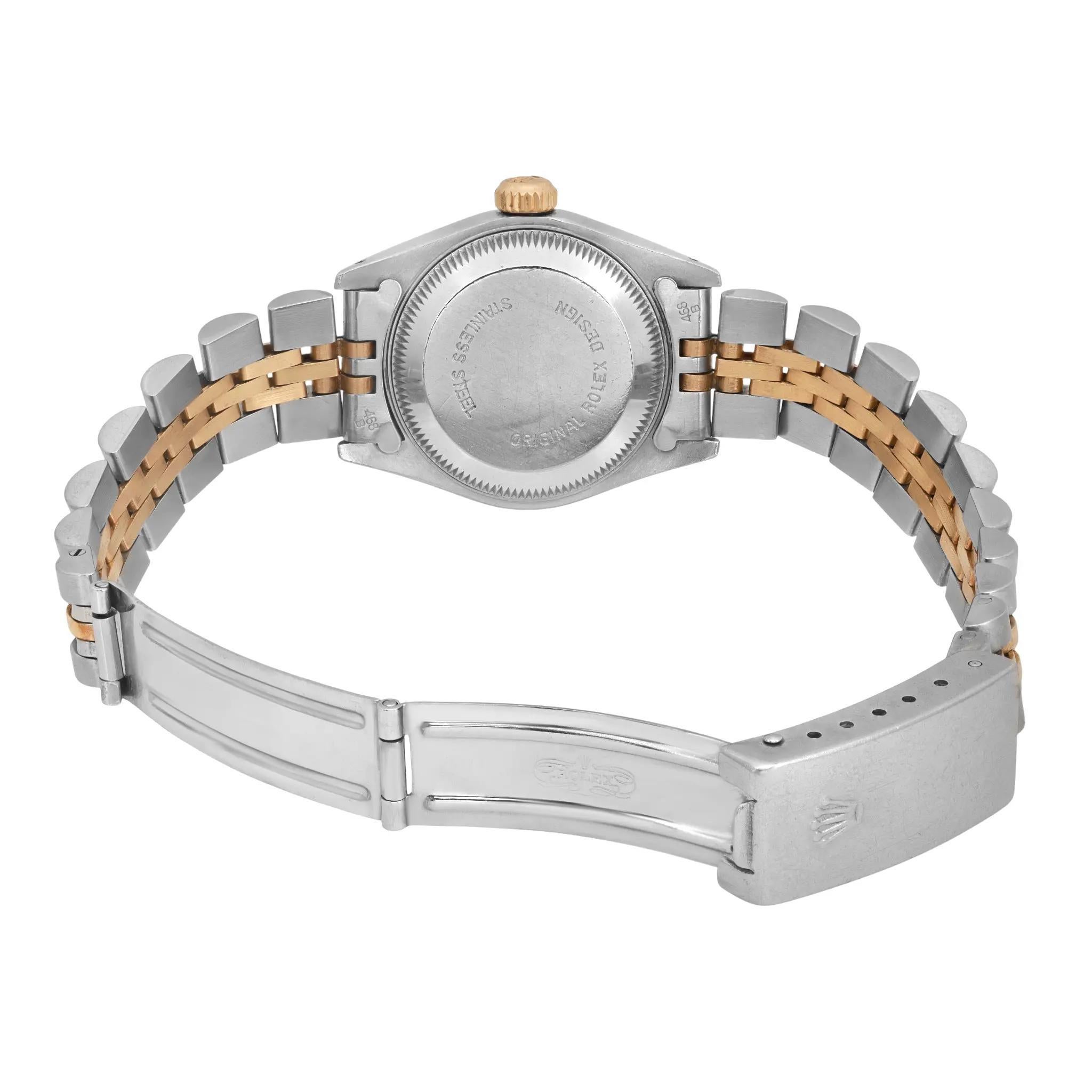 Montre Rolex Datejust 26MM Or jaune 18K Acier Jubilé Cadran Crème 69173 en vente 2