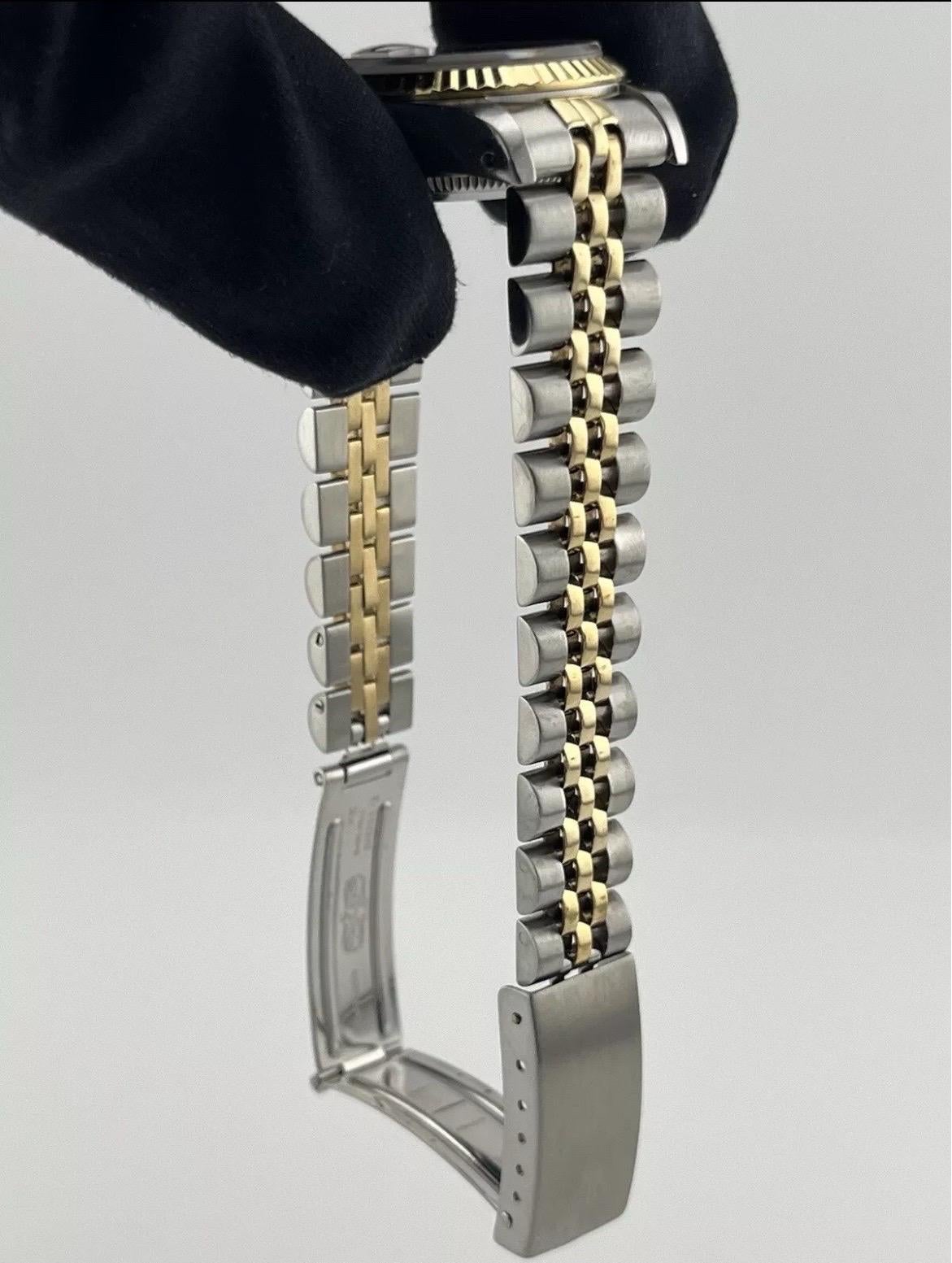 Rolex Datejust 26MM Champagne Dial 18K Yellow Gold Steel Two Tone Watch 69173 For Sale 6