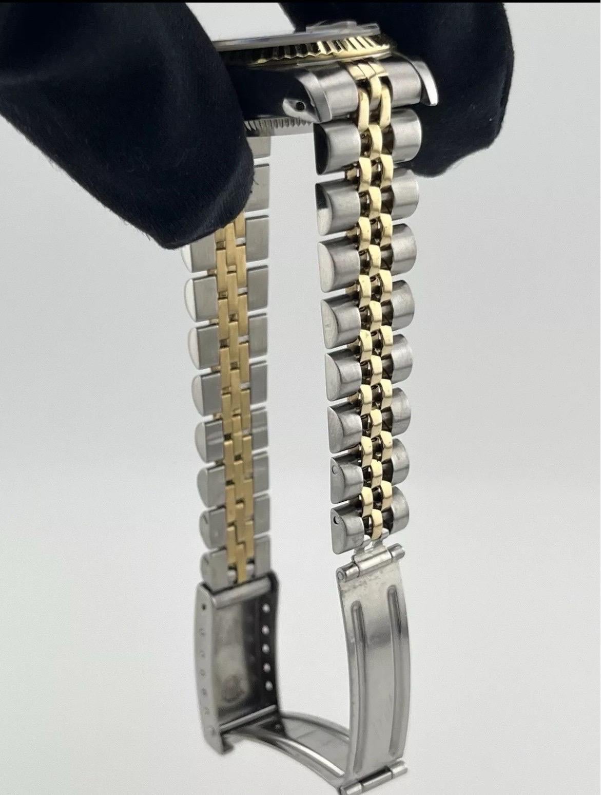Rolex Datejust 26MM Champagne Dial 18K Yellow Gold Steel Two Tone Watch 69173 For Sale 7