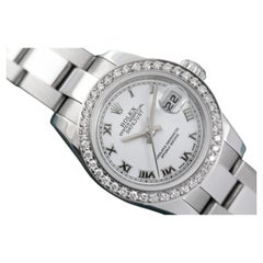 Rolex Datejust Ladies Stainless Steel with Diamond Bezel Oyster Watch 