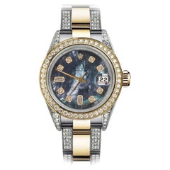 Rolex Datejust MOP Esfera Diamante Baguette + Diamante Bisel/Brazos/Pulsera lateral