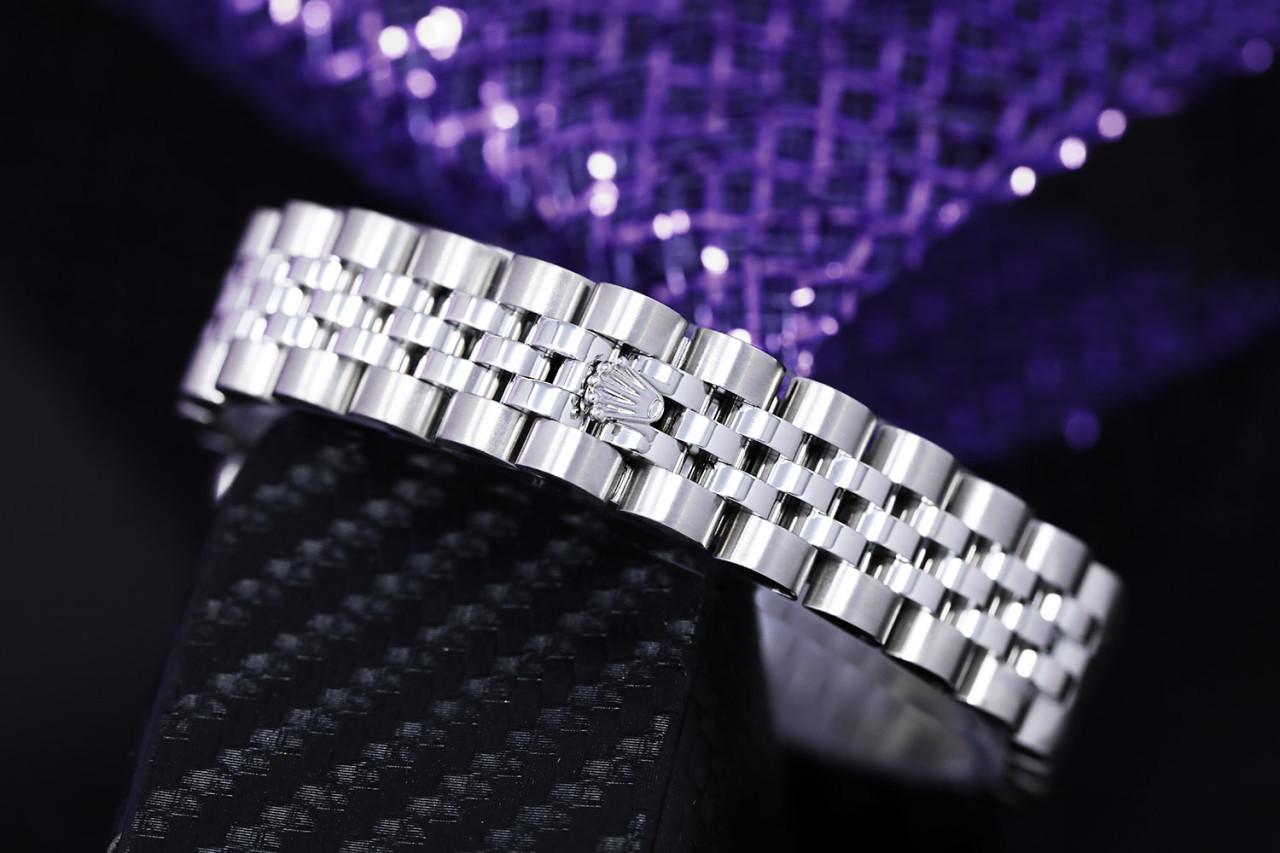 Rolex Datejust 26mm Rosa maßgefertigte Diamant-Zifferblatt 179174 Diamant-Lünette Damenuhr (Rundschliff)