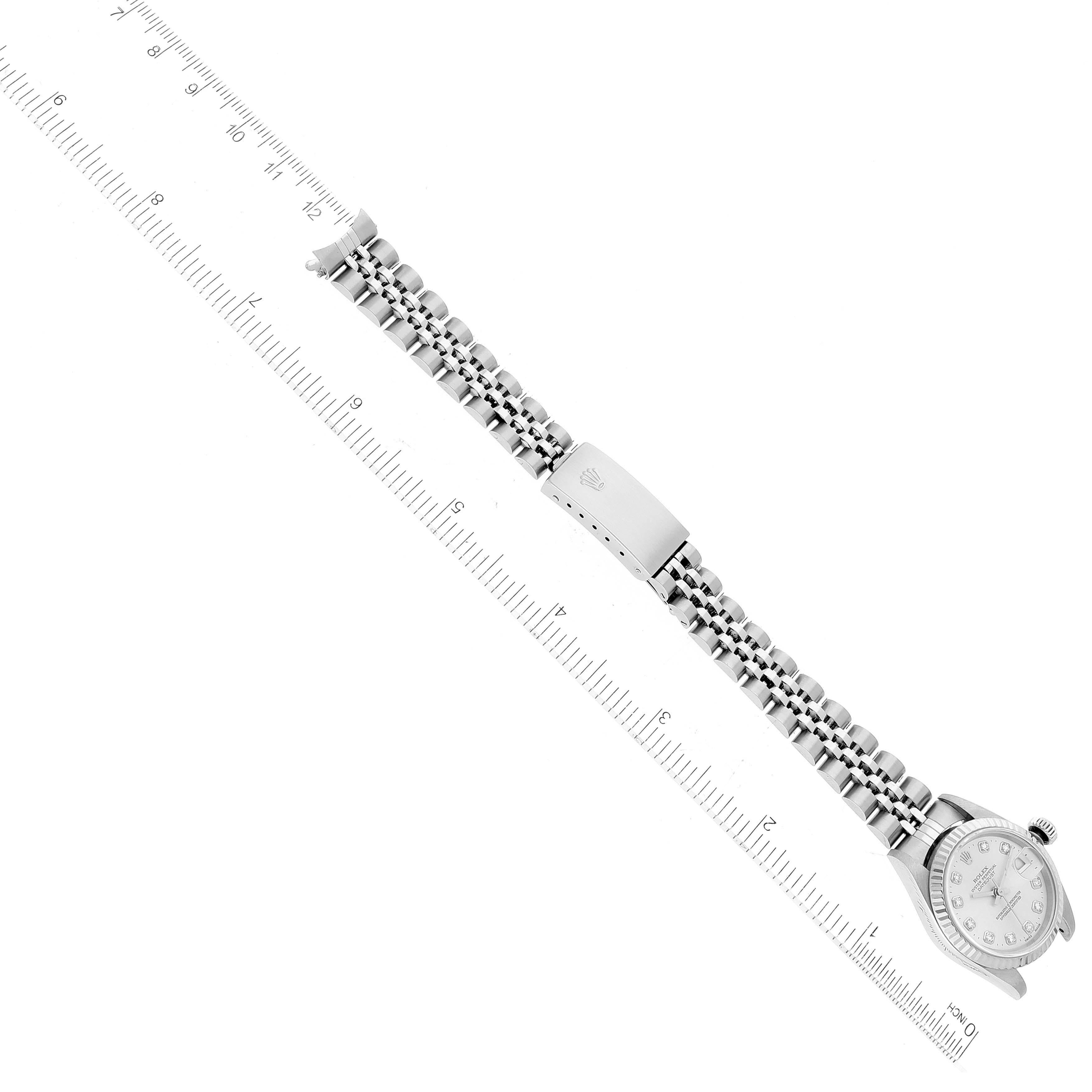Rolex Datejust 26mm Silver Diamond Dial Steel Ladies Watch 79174 6