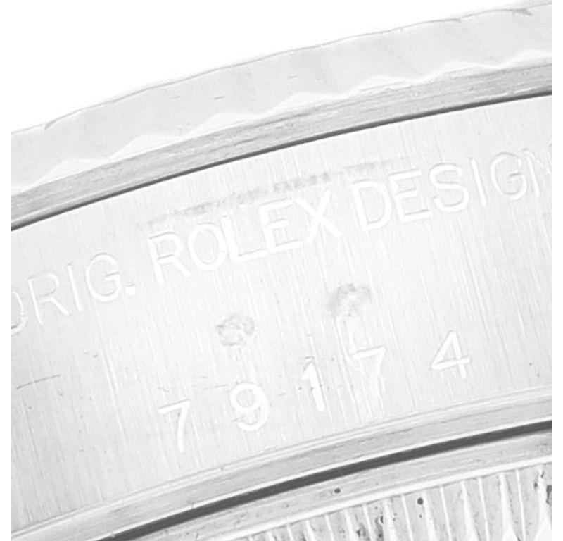 Rolex Datejust 26mm Silver Diamond Dial Steel Ladies Watch 79174 2