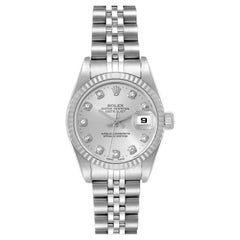 Rolex Datejust 26mm Silver Diamond Dial Steel Ladies Watch 79174