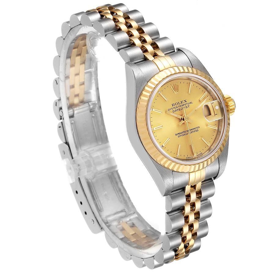 Rolex Datejust Steel 18 Karat Yellow Gold Ladies Watch 79173 In Excellent Condition For Sale In Atlanta, GA