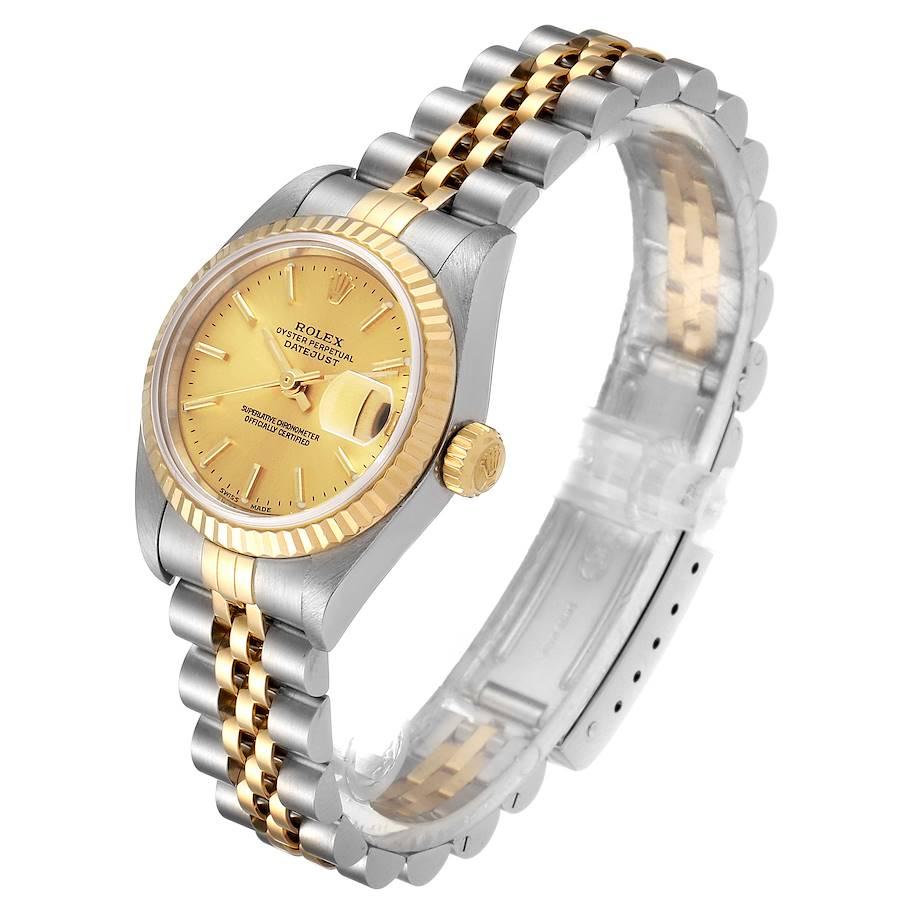 Women's Rolex Datejust Steel 18 Karat Yellow Gold Ladies Watch 79173 For Sale