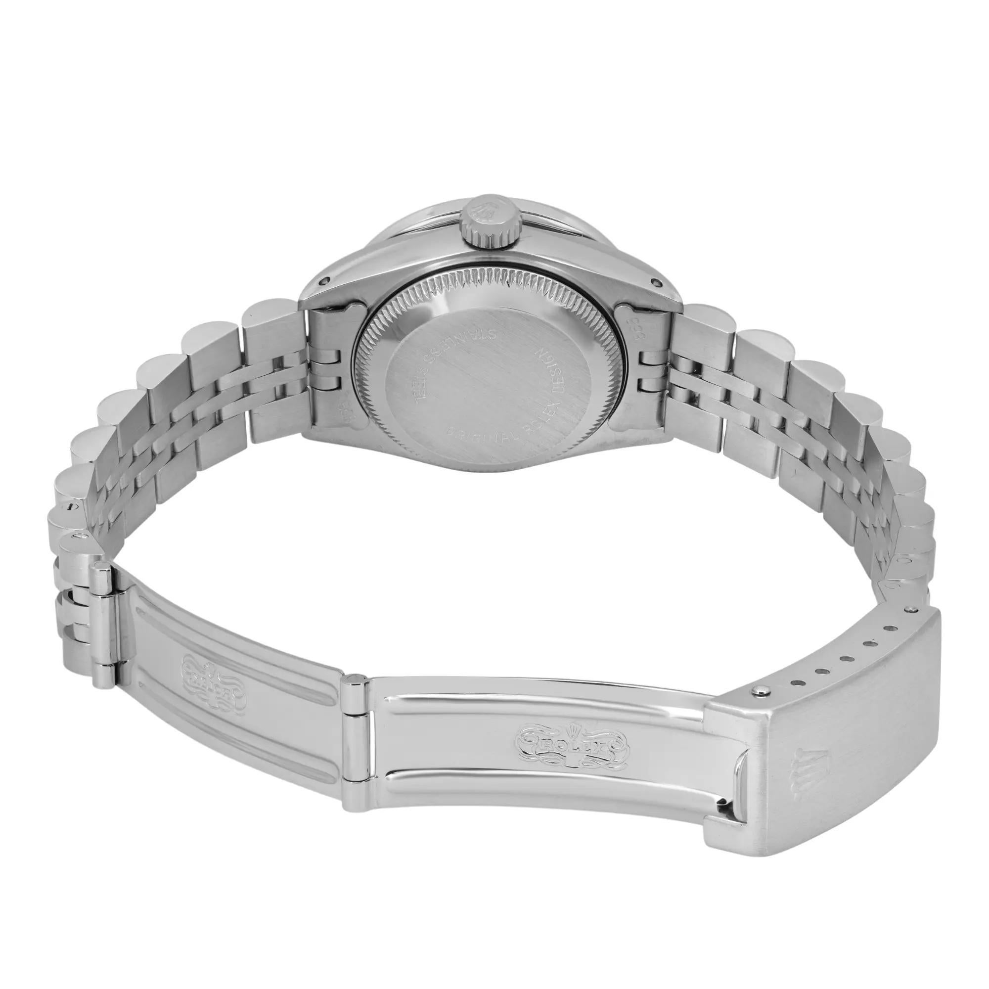 Rolex Datejust 26mm Acero Personalizado Esfera Turquesa Diamante Reloj Señora 69174 en venta 2
