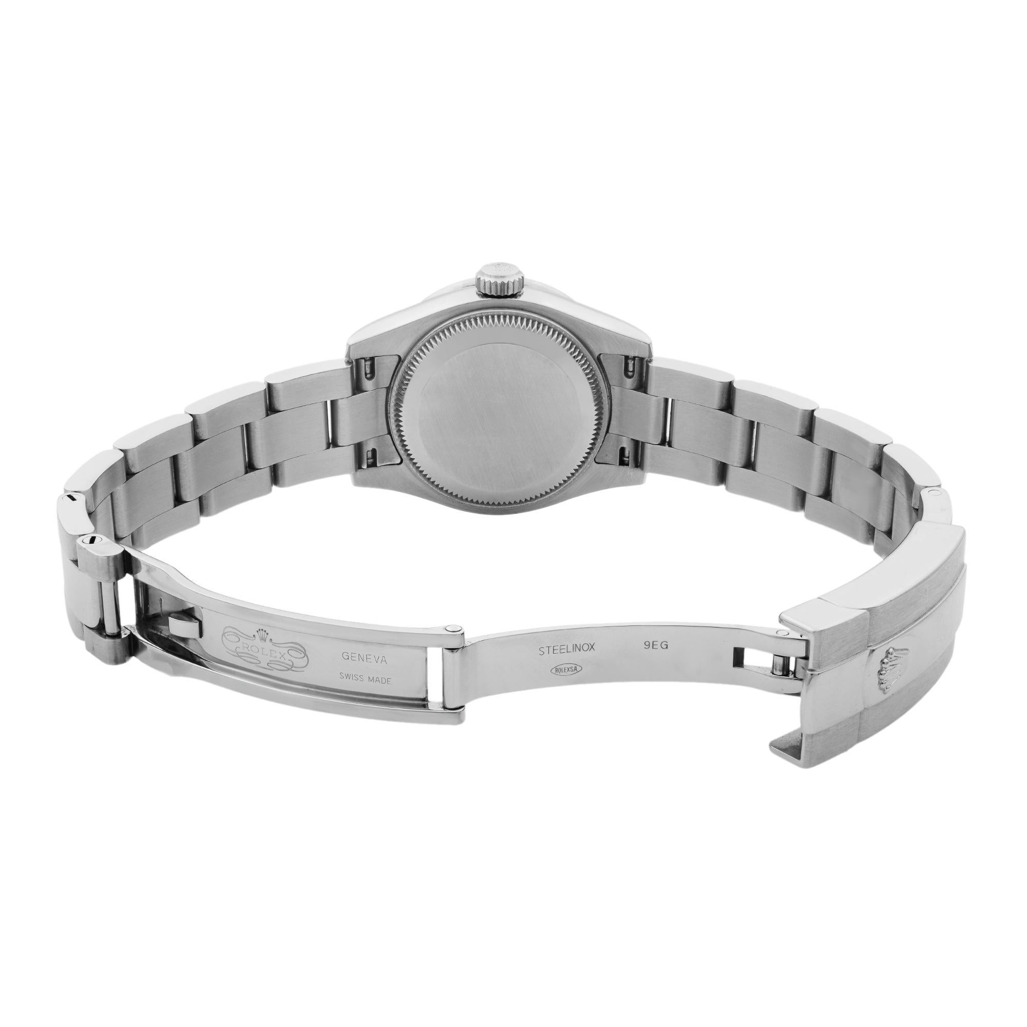 Rolex Datejust Steel Gold Diamond Bezel Silver Dial Ladies Watch 179384 1