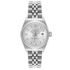 Rolex Datejust Steel White Gold Diamond Dial Ladies Watch 79174 Unworn NOS
