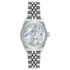 Rolex Datejust Stahl-Weißgold-Damenuhr mit Diamant-Zifferblatt 79174