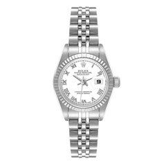 Rolex Datejust 26mm Steel White Gold White Dial Ladies Watch 79174
