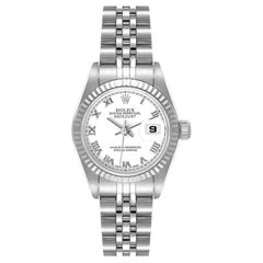 Rolex Datejust 26mm Steel White Gold White Dial Ladies Watch 79174