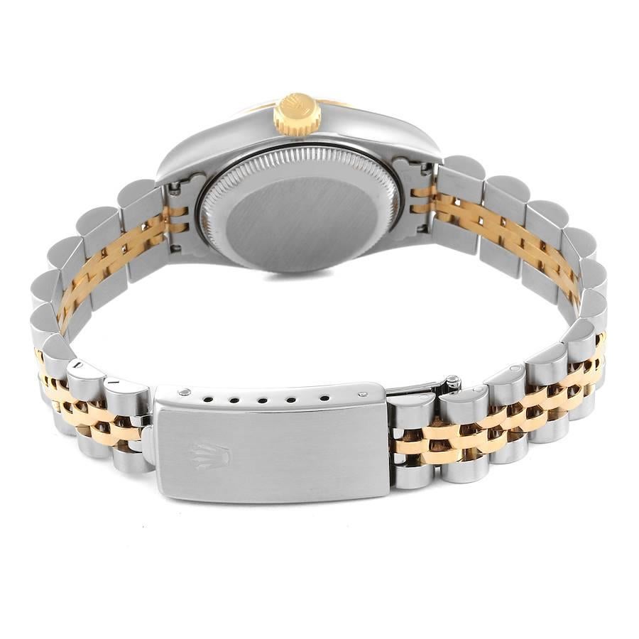 Rolex Datejust 26mm Acero Oro Amarillo Esfera Tapiz Negro Reloj Señora 69173 5