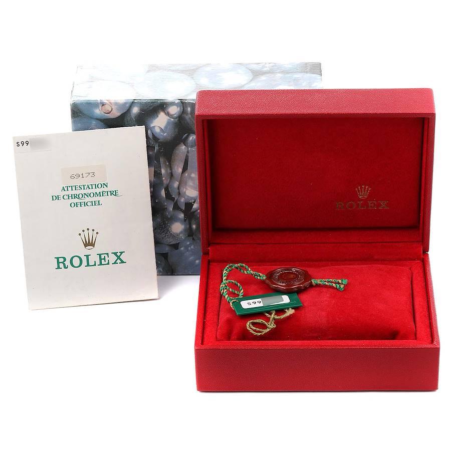 Rolex Datejust Steel Yellow Gold Diamond Ladies Watch 69173 Box Papers For Sale 8