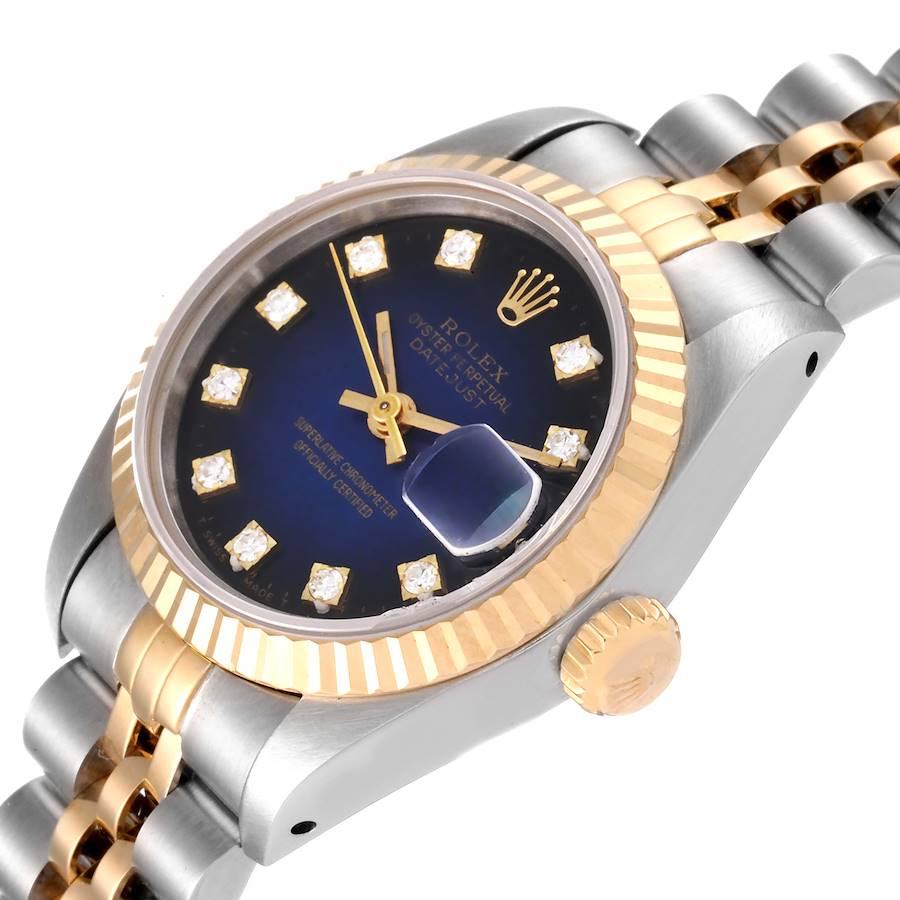 Rolex Datejust Steel Yellow Gold Diamond Ladies Watch 69173 Box Papers 1