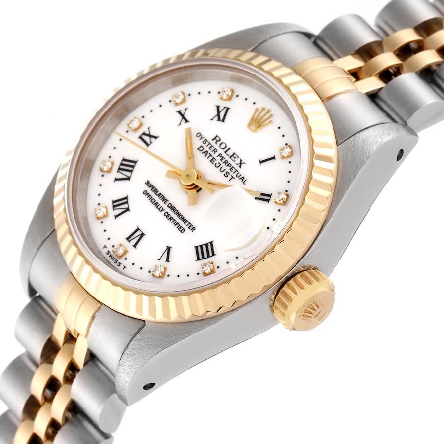 Rolex Datejust Steel Yellow Gold Diamond Ladies Watch 69173 Box Papers 1