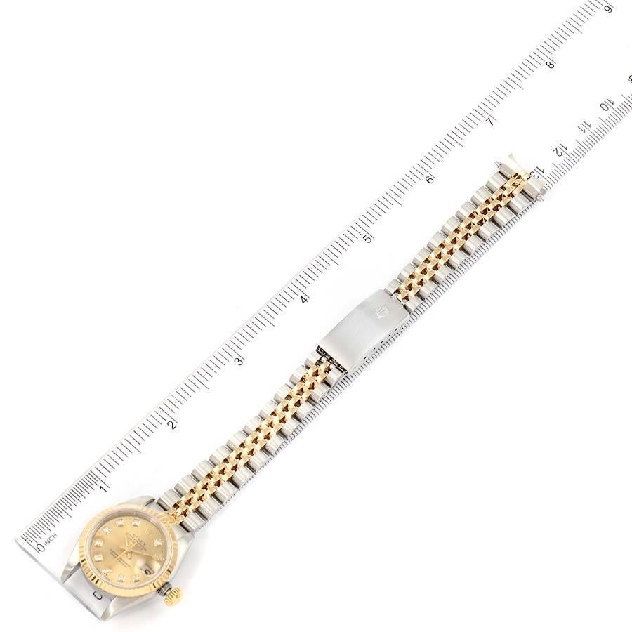 Rolex Datejust Steel Yellow Gold Diamond Ladies Watch 69173 6