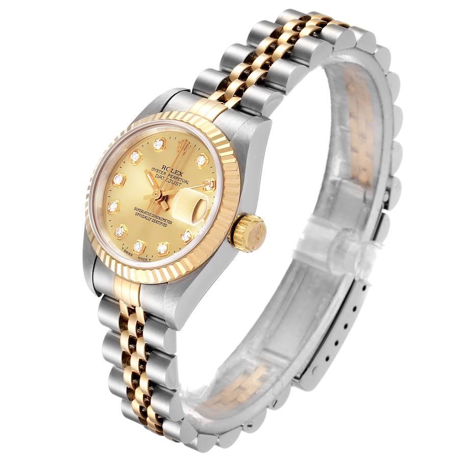 Women's Rolex Datejust Steel Yellow Gold Diamond Ladies Watch 69173