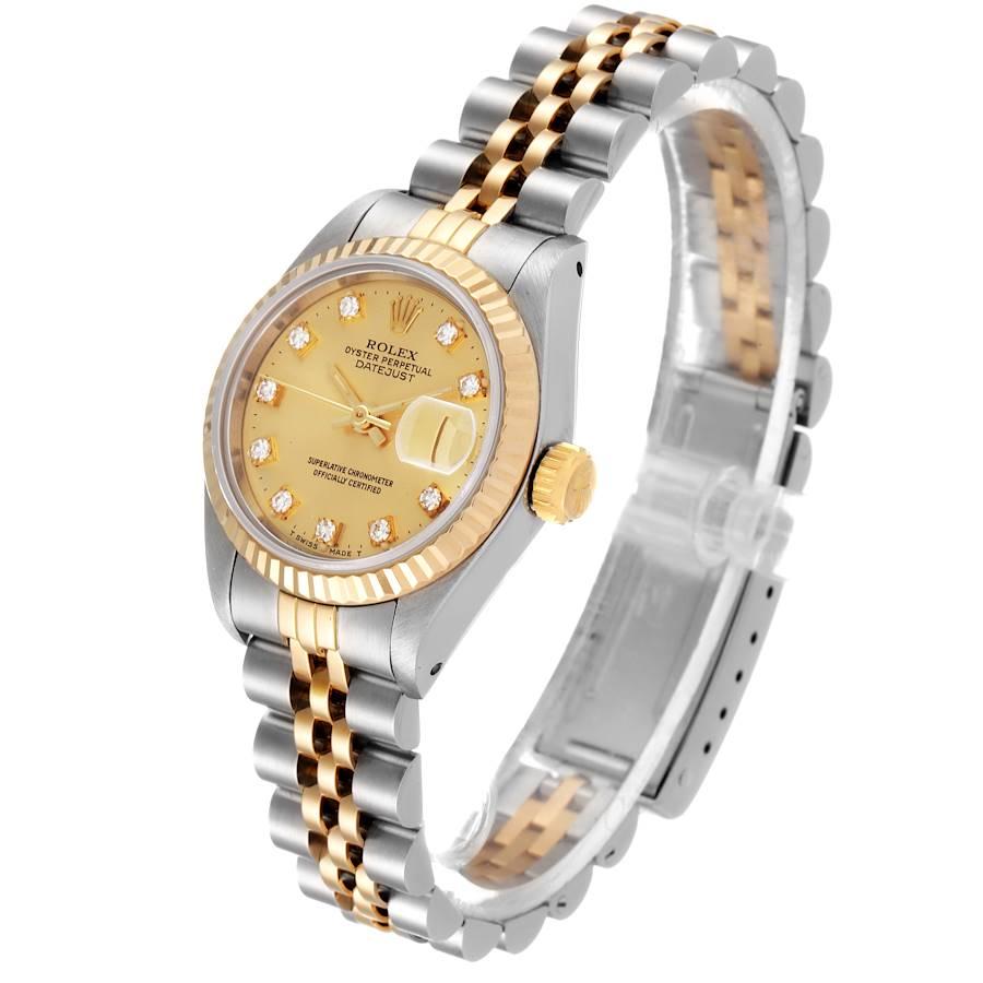 Women's Rolex Datejust Steel Yellow Gold Diamond Ladies Watch 69173