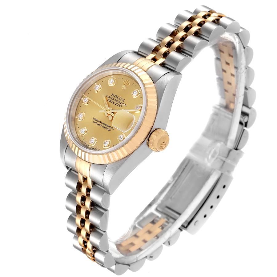 Women's Rolex Datejust Steel Yellow Gold Diamond Ladies Watch 69173