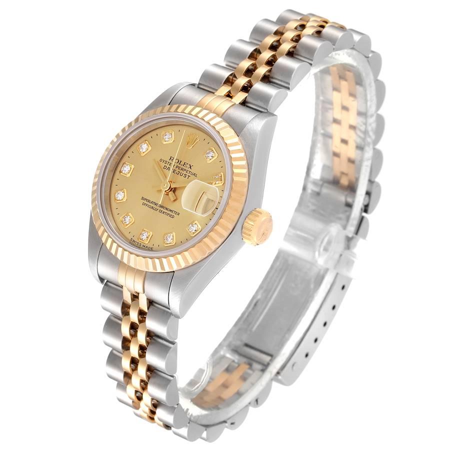 Women's Rolex Datejust Steel Yellow Gold Diamond Ladies Watch 69173 For Sale