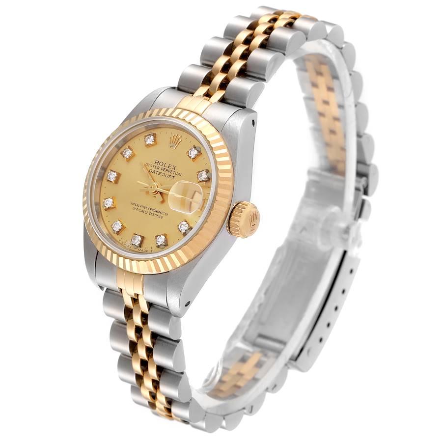 Women's Rolex Datejust Steel Yellow Gold Diamond Ladies Watch 69173