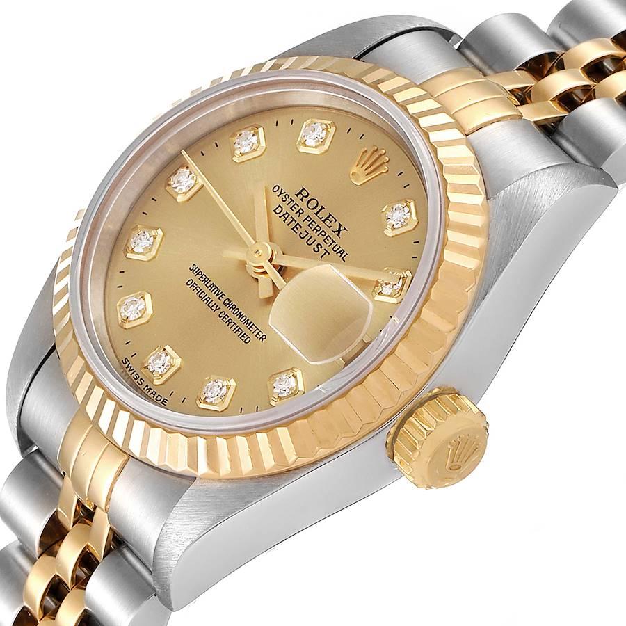 Rolex Datejust Steel Yellow Gold Diamond Ladies Watch 69173 2