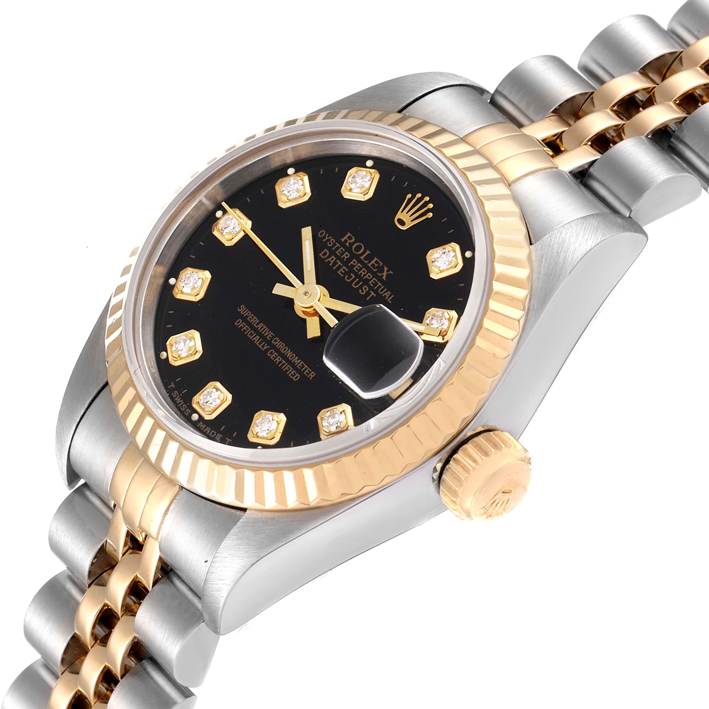 Rolex Datejust 26mm Steel Yellow Gold Diamond Ladies Watch 69173 2