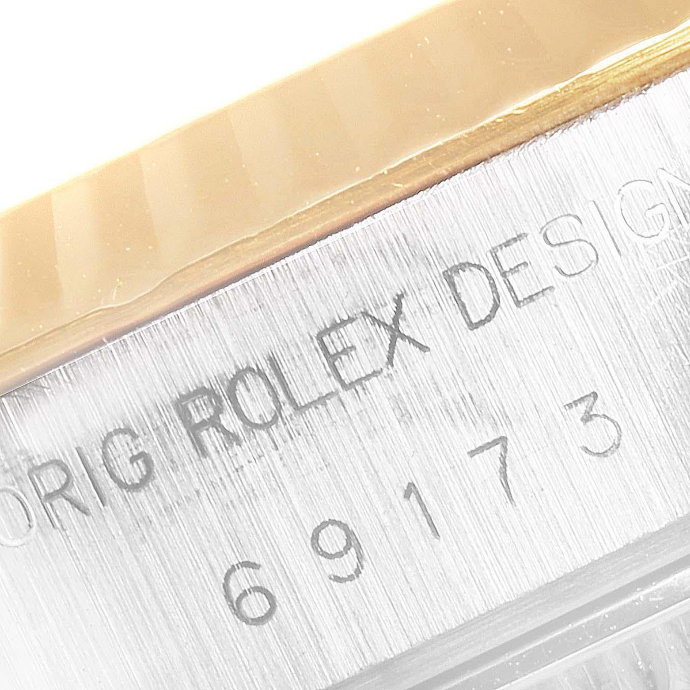 Rolex Datejust Steel Yellow Gold Diamond Ladies Watch 69173 For Sale 3