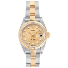 Rolex Datejust Steel Yellow Gold Diamond Ladies Watch 79173