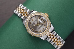 Rolex Datejust Steel & Yellow Gold Ladies Watch with Grey Roman Numerals