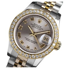 Rolex Datejust Steel & Yellow Gold Ladies Watch with Grey Roman Numerals 
