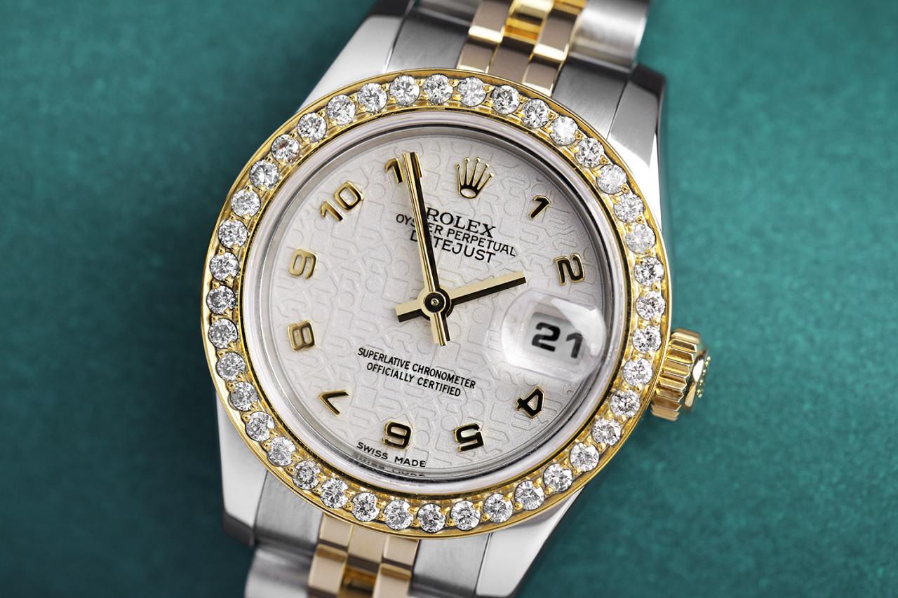 Rolex Montre Datejust bicolore SS/YG pour femmes avec cadran ivoire d'usine 179173 Pour femmes en vente