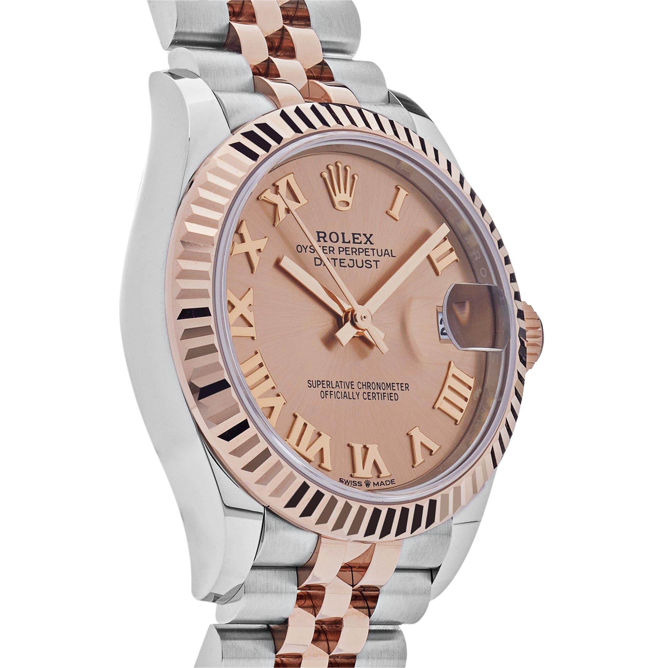 Women's Rolex Datejust 278271 'Ladies' Rose Gold Stainless Steel Roman Pink Dial Jubilee For Sale