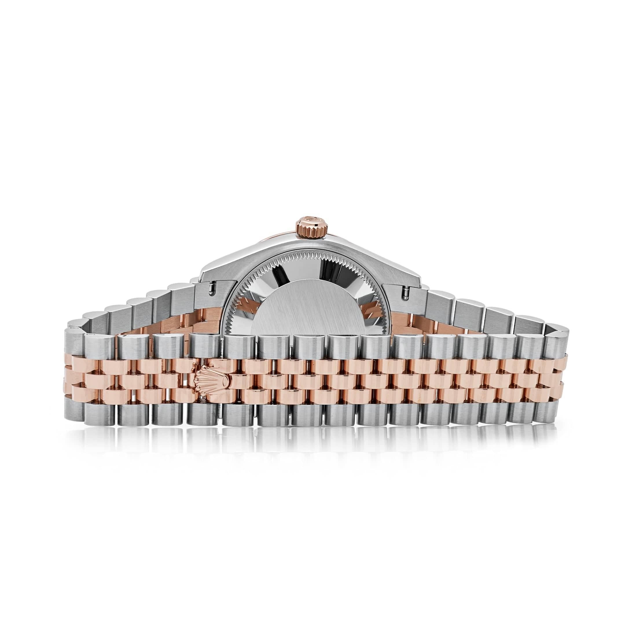 Rolex Datejust 278271 'Ladies' Rose Gold Stainless Steel Roman Pink Dial Jubilee For Sale 2