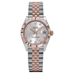 Rolex Montre Datejust 278271 en acier inoxydable, or rose, argent et diamants (2025)