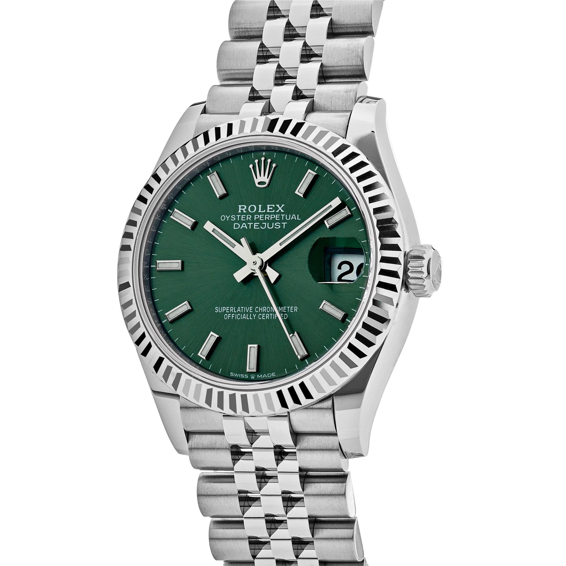 Rolex Datejust 278274 'Ladies' Edelstahl Grünes Zifferblatt (2025) im Zustand „Neu“ im Angebot in New York, NY