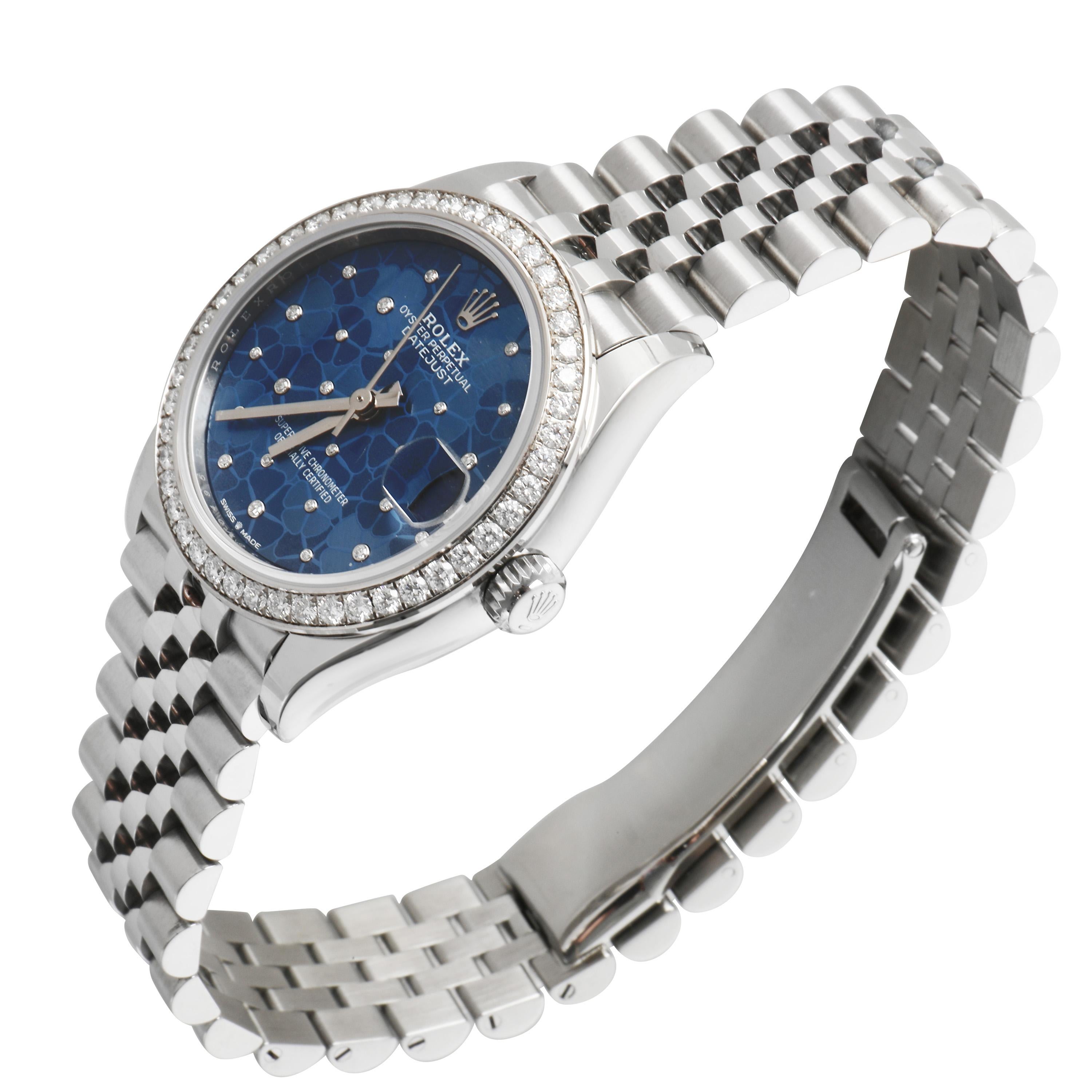 Rolex Datejust 278384RBR-0040 Women's Watch in 18kt Stainless Steel/Gold 0.91ctw In Excellent Condition In New York, NY