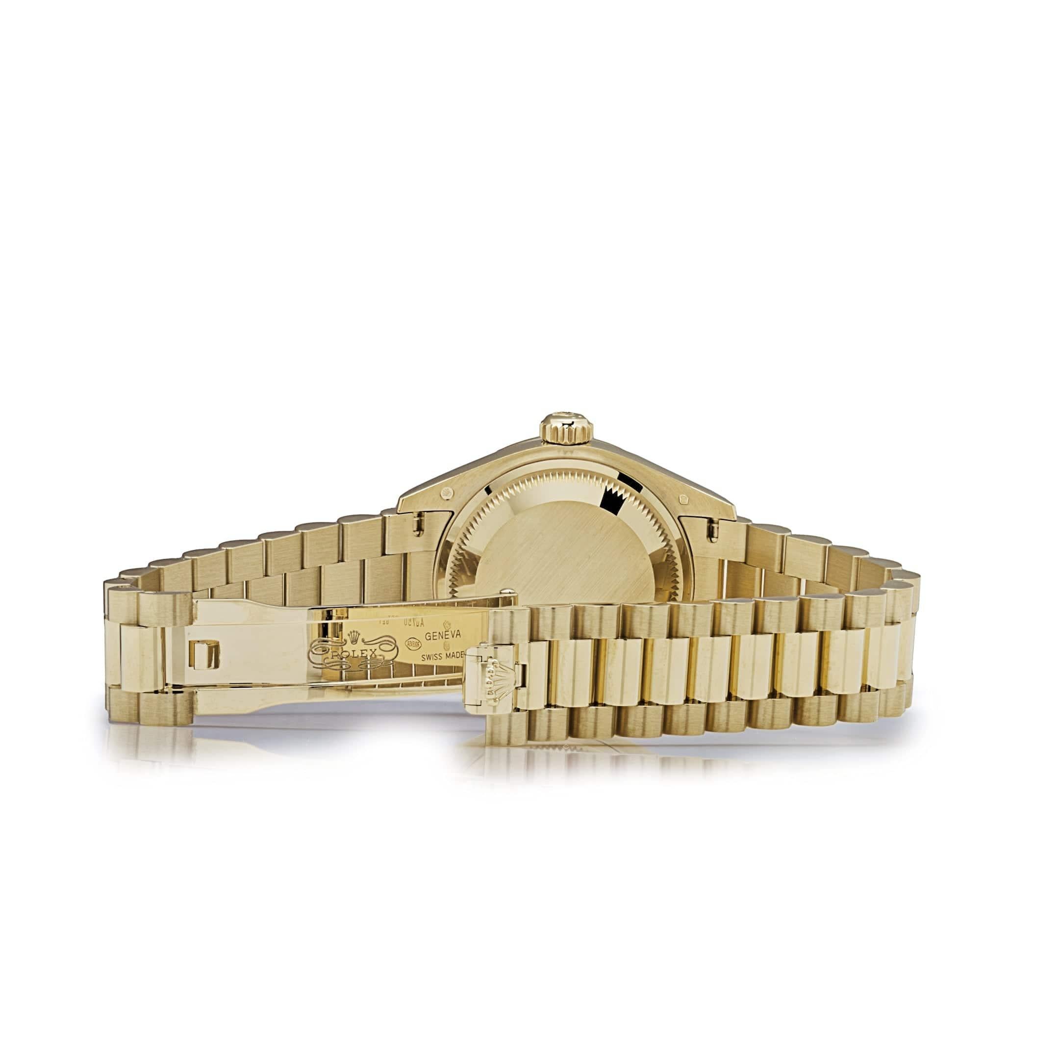 Rolex Datejust 279138RBR Yellow Gold Champagne Diamond Dial President (2022) For Sale 1