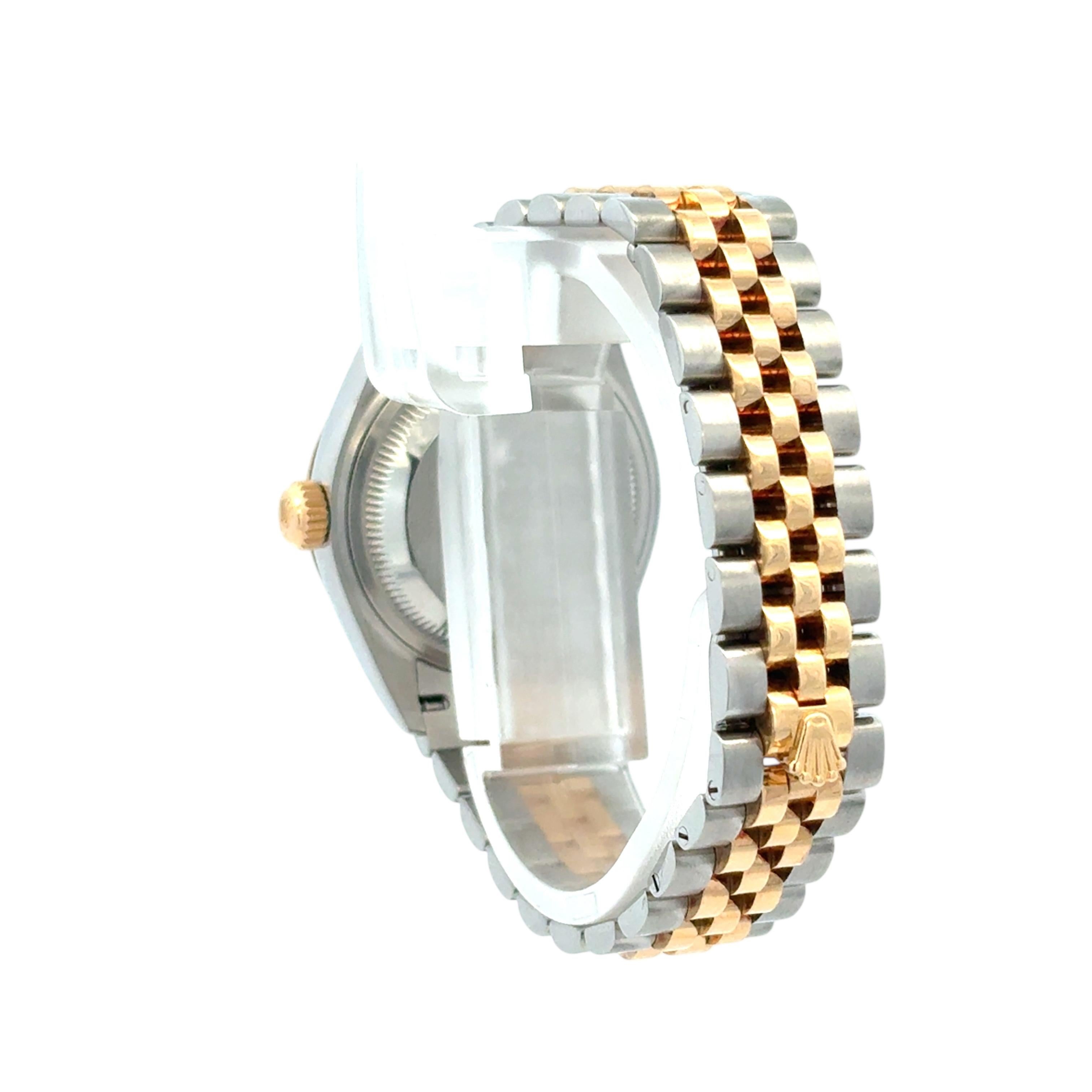 Rolex Datejust 279173 Orologio con quadrante in oro giallo 18 carati e acciaio inossidabile con diamanti lilla in vendita 3
