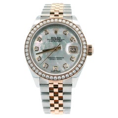 Rolex Datejust 279381RBR Diamond MOP Dial Two-Tone Caja de reloj Papeles