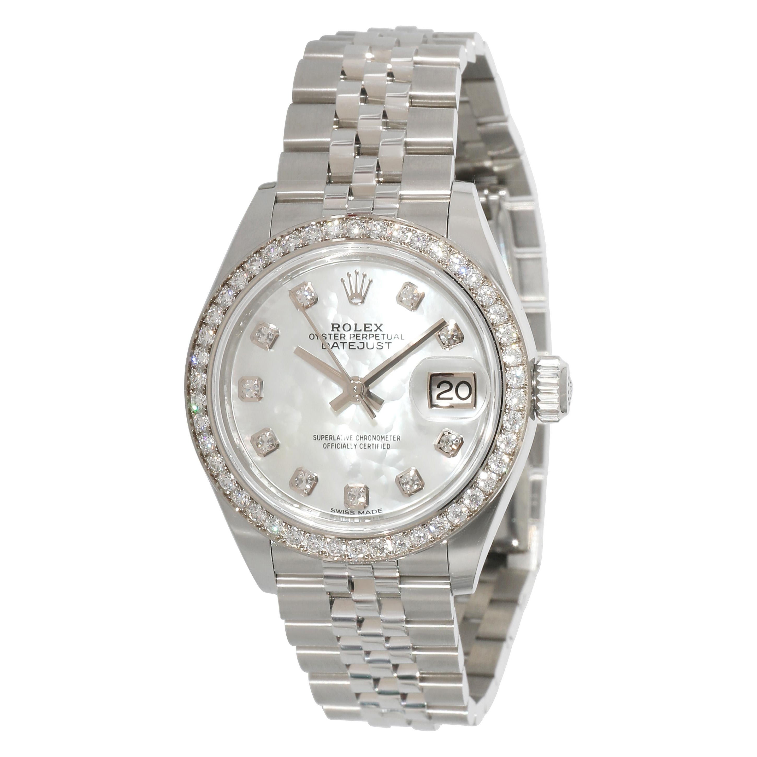 Rolex Datejust 279384 Women
s Watch in 18kt Stainless Steel/White Gold