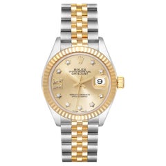 Rolex Datejust 28 Diamant-Zifferblatt Stahl-Gelbgold-Damenuhr 279173 Box Card