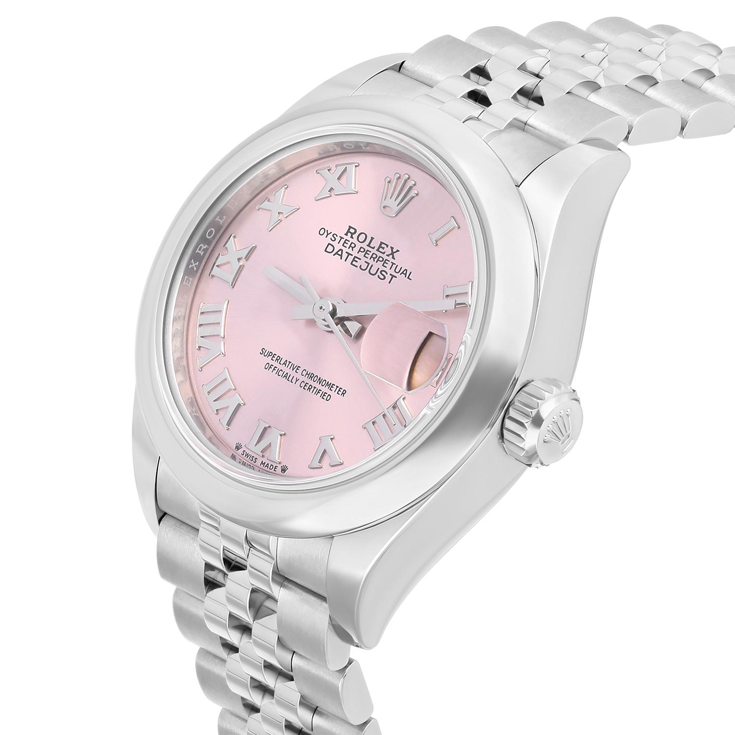 Rolex Datejust 28 Rosa Roman Domed Acciaio Inox Giubileo 279160 Mai Indossato in vendita 1