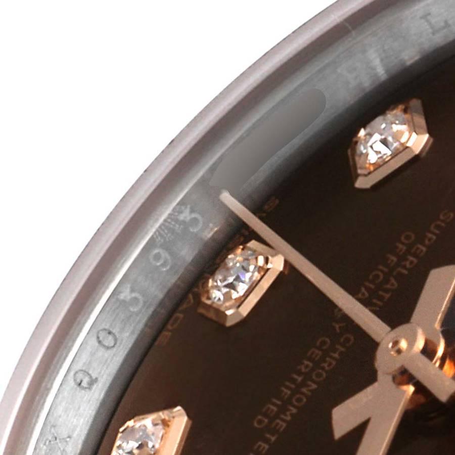 Rolex Datejust 28 Steel Rolesor Everose Gold Diamond Watch 279381 Unworn For Sale 2