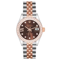 Rolex Datejust 28 Orologio da donna in acciaio e oro rosa con diamanti 279381 Scheda Scatola