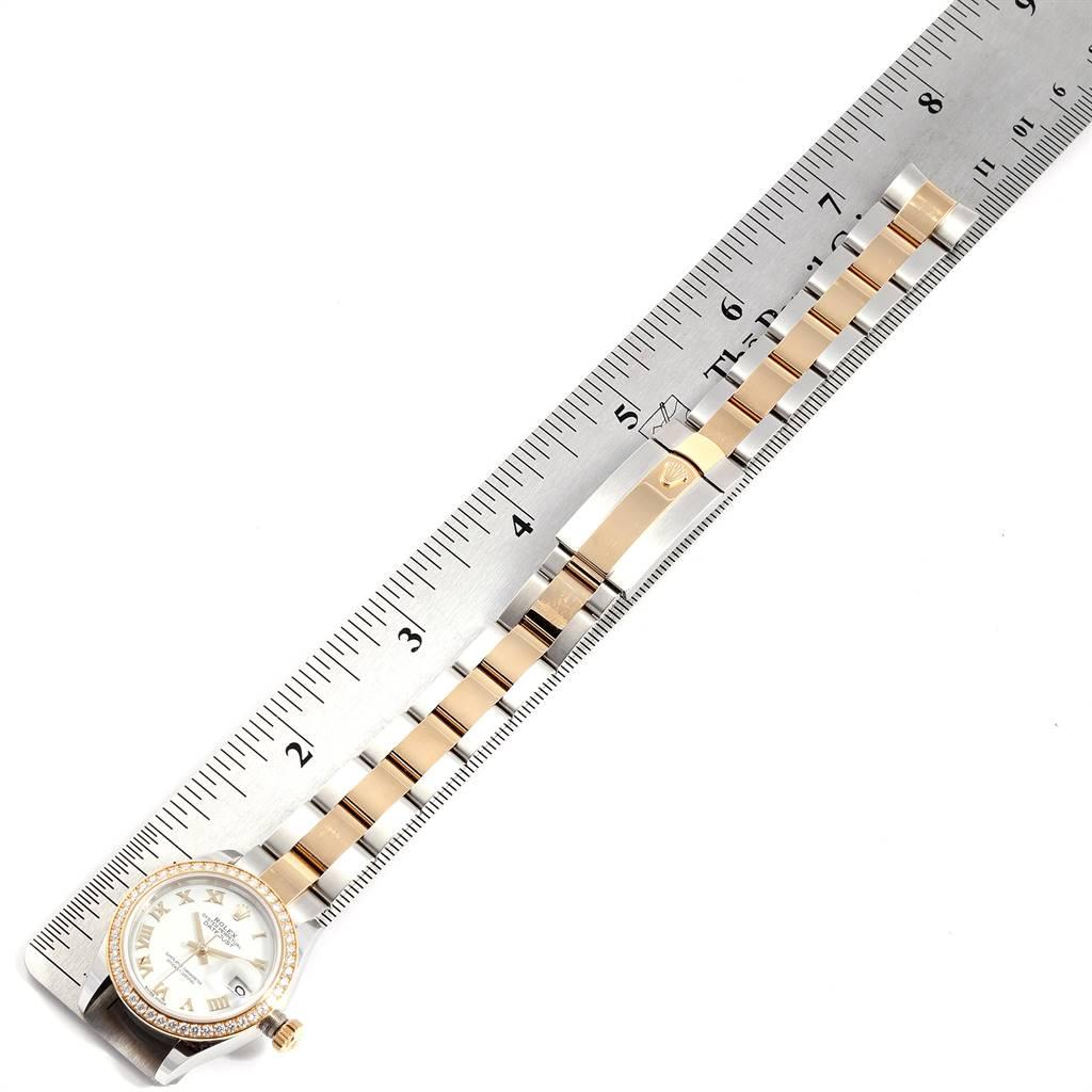 Rolex Datejust 28 Steel Rolesor Yellow Gold Diamond Ladies Watch 279383 For Sale 6