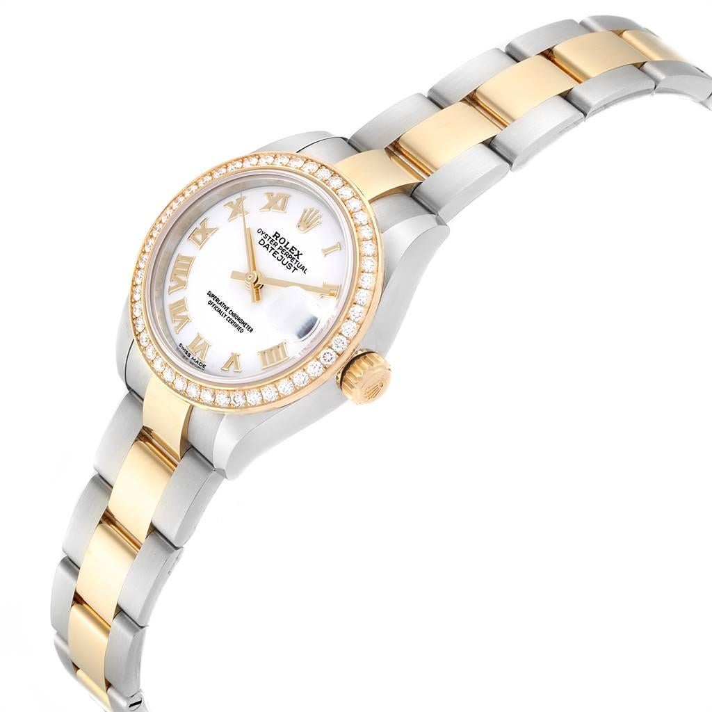Women's Rolex Datejust 28 Steel Rolesor Yellow Gold Diamond Ladies Watch 279383 For Sale